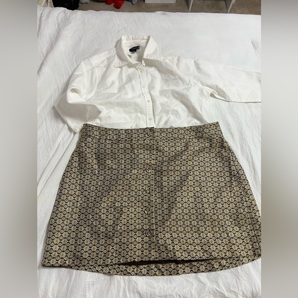 NWT WAYF Size 1X Floral Button Down Skirt - Picture 10 of 11